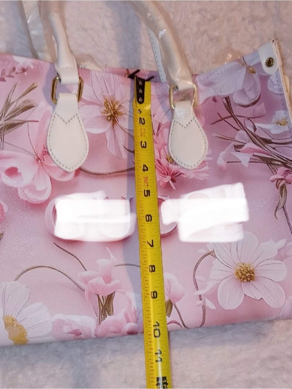 GUCCIDesigner Pink Floral Tote and Duffle Set - Picture 5 of 9